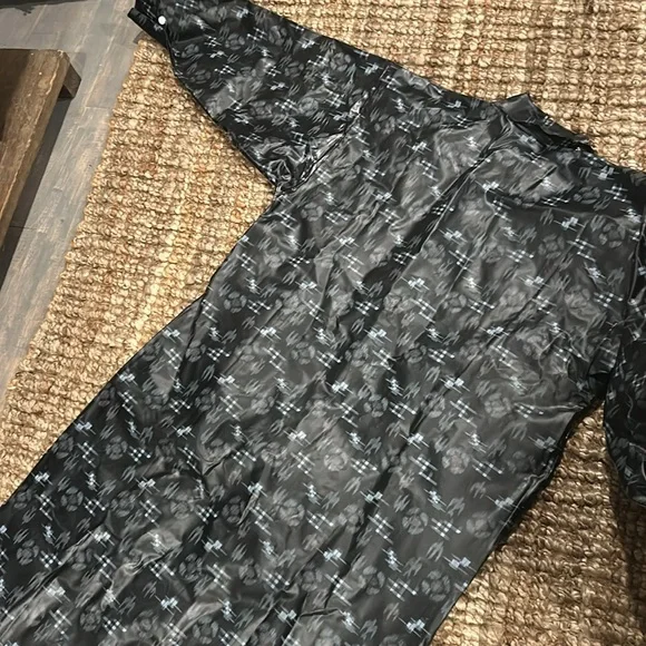 Voguemont‎ Vintage Mens Graphic Printed Long Rain Coat Size Large